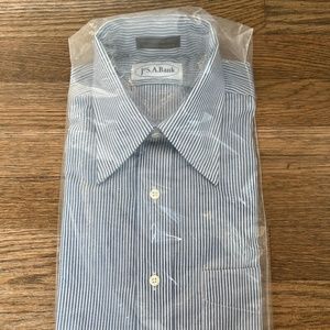 Jos. A. Banks Size 15 Blue Stripped Button Down